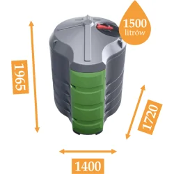 ZBIORNIK DO PALIWA OLEJU ON 1500L - FUELMASTER STANDARD 1, POMPA 230V LICZNIK K24