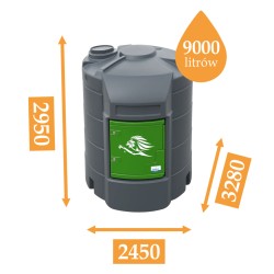 ZBIORNIK DO PALIWA OLEJU ON 9000L - FUELMASTER STANDARD 1, POMPA 230V, LICZNIK K600, FILTR SZKLANY, CZUJNIK POZIOMU