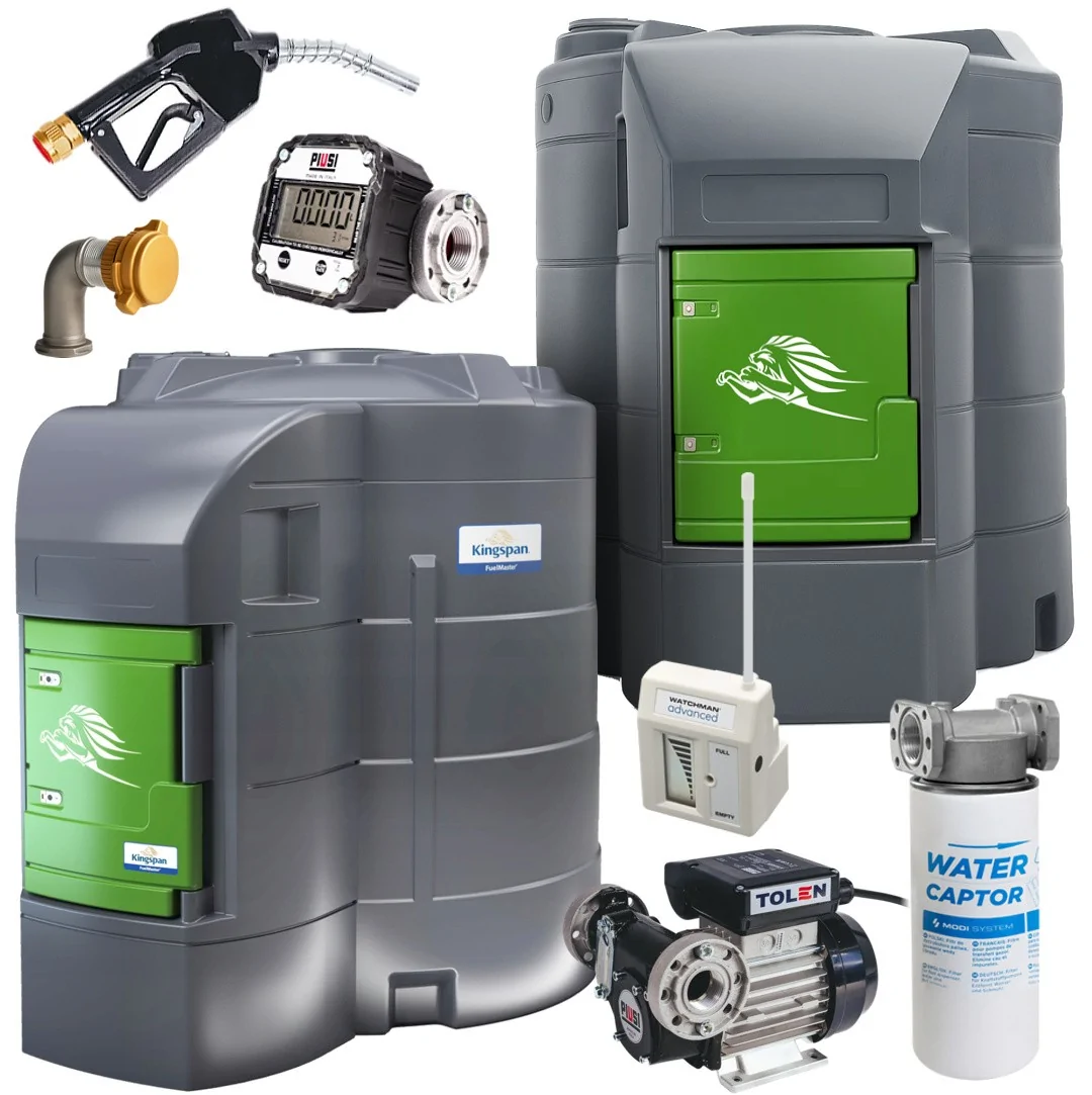 ZBIORNIK DO PALIWA OLEJU ON 9000L - FM STANDARD 2, POMPA 230V LICZNIK, CZUJNIK POZIOMU, LED, ZŁĄCZE EURO, LINIA NAPEŁNIAJĄCA