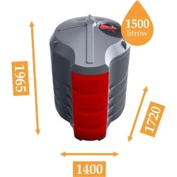 ZBIORNIK DO PALIWA ON 1500L – FUELMASTER® PRO | POMPA 230V, LICZNIK, WATCHMAN ACCESS, FILTR, PISTOLET A60, LED, ZŁĄCZE EURO