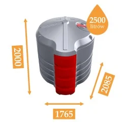 ZBIORNIK DO PALIWA ON 2500L – FUELMASTER® PRO | POMPA 230V, LICZNIK, WATCHMAN ACCESS, FILTR, PISTOLET A60, LED, ZŁĄCZE EURO