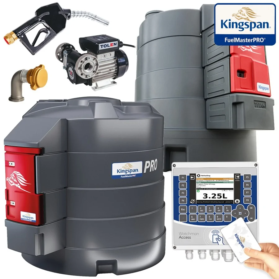 ZBIORNIK DO PALIWA ON 5000L – FUELMASTER® PRO | POMPA 230V, LICZNIK, WATCHMAN ACCESS, FILTR, PISTOLET, LED, ZŁĄCZE EURO