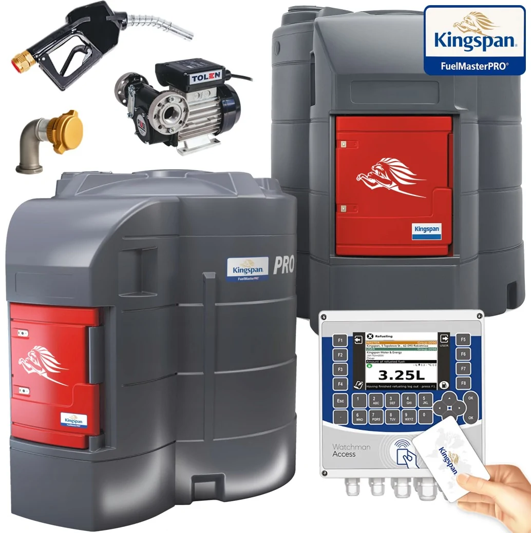 ZBIORNIK DO PALIWA ON 9000L – FUELMASTER® PRO | POMPA 230V, LICZNIK, WATCHMAN ACCESS, FILTR, PISTOLET, LINIA NAPEŁNIAJĄCA