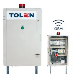 Szafa sterownicza z zabezpieczeniami i systemem alarmowym przepompowni GSM