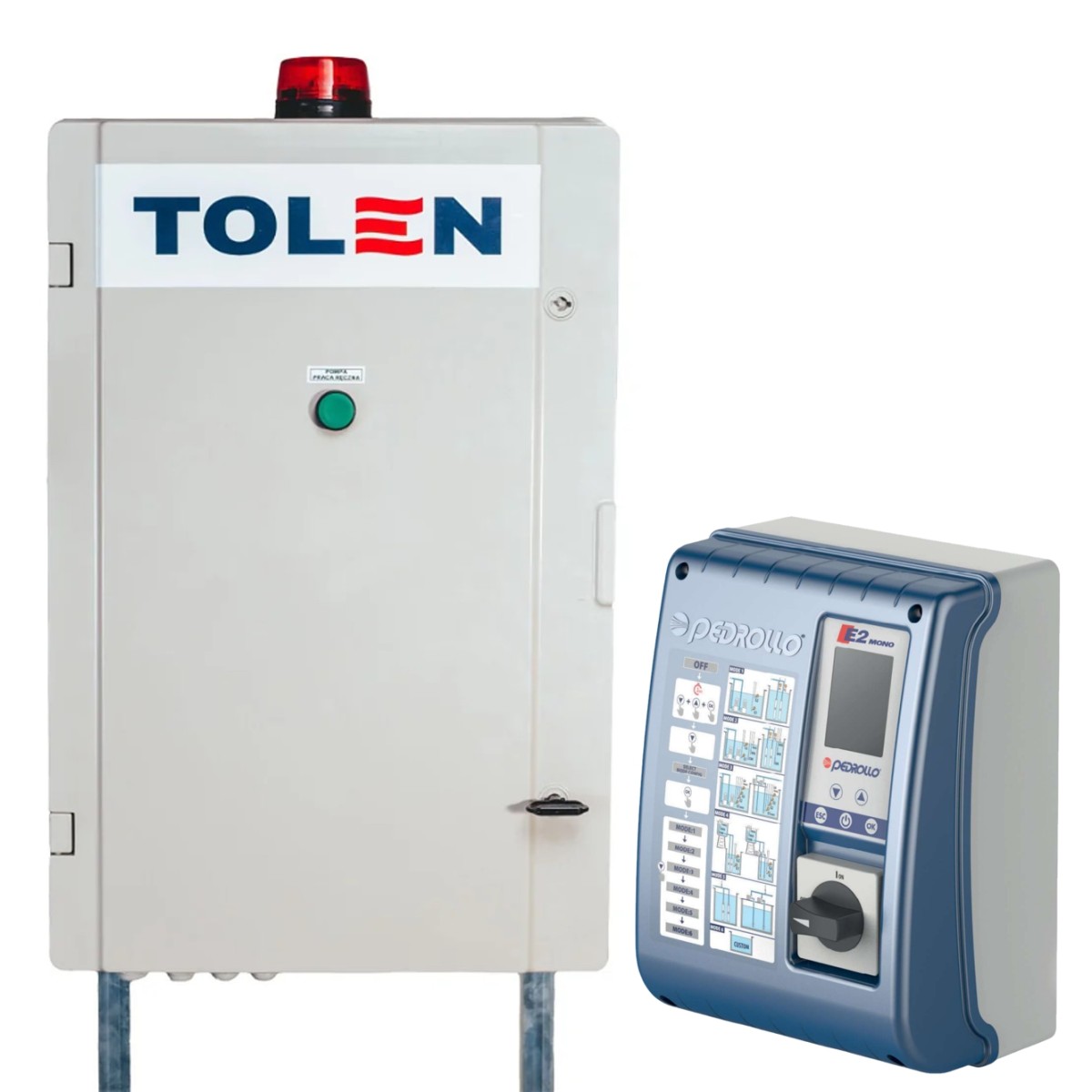 PRZEPOMPOWNIA ŚCIEKÓW DWIEMA POMPAMI PEDROLO TRITUS TIGM Z ROZDRABNIACZEM, ALARM GSM PEDROLLO