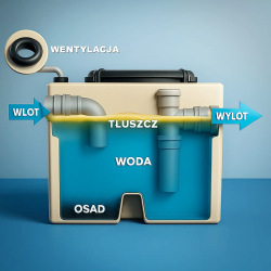 SEPARATOR TŁUSZCZU 40 UHP 0,5L - NIEBIESKI | PZH ATEST