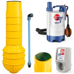 Przepompownia ścieków studnia 150l włoska Pompa Pedrollo Top 2 Vortex + Sterownik EP