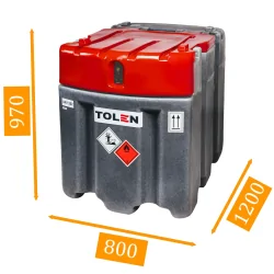 ZBIORNIK MOBILNY JFC NA OLEJ NAPĘDOWY PALIWO 600L LIGHT