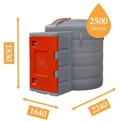 ZBIORNIK NA PALIWO ON JFC DUO OLEJ 2500L SPECIAL