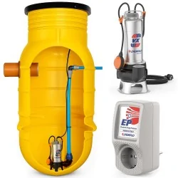 Przepompownia ścieków ZP 800, włoska pompa Pedrollo VXm 8/35 + Sterownik EP