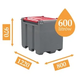 ZBIORNIK JFC COMBI MOBILNY NA PALIWO ON/AD BLUE 600L