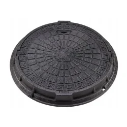 Właz z Tworzywa Dekiel Pokrywa do Studzienki 1,5 T Czarny