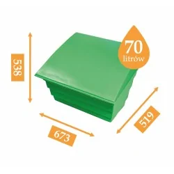 POJEMNIK NA PIASEK SÓL DROGOWĄ I SORBENT - 70L/100KG, ZIELONY