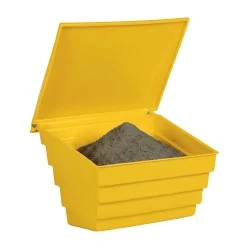 POJEMNIK NA PIASEK SÓL DROGOWĄ I SORBENT - 70L/100KG, ŻÓŁTY