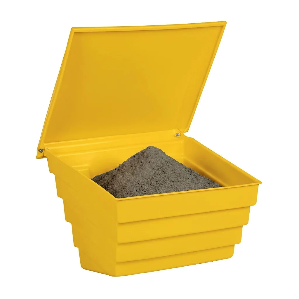 POJEMNIK NA PIASEK SÓL DROGOWĄ I SORBENT - 70L/100KG, ŻÓŁTY