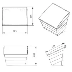 POJEMNIK NA PIASEK SÓL DROGOWĄ I SORBENT - 70L/100KG, ŻÓŁTY