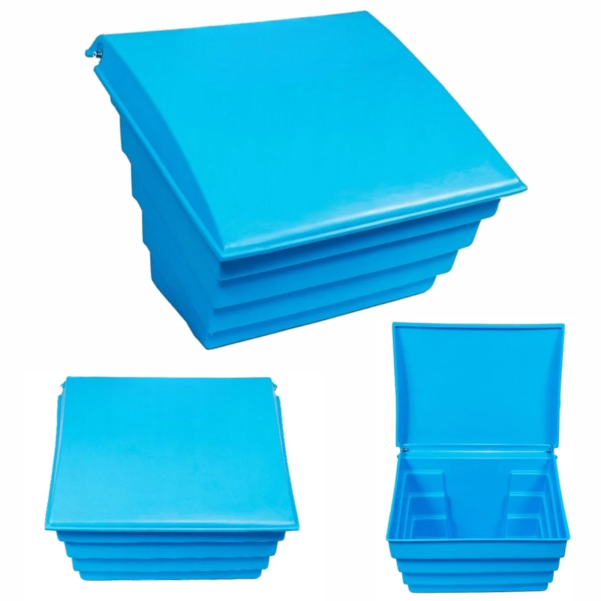 POJEMNIK NA PIASEK SÓL DROGOWĄ I SORBENT - 150L / 215KG, NIEBIESKI