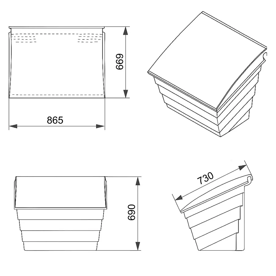 POJEMNIK NA PIASEK SÓL DROGOWĄ I SORBENT - 150L / 215KG, ZIELONY