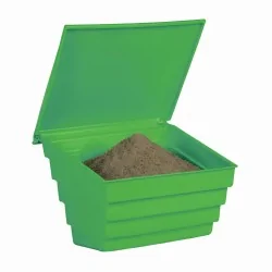 POJEMNIK NA PIASEK SÓL DROGOWĄ I SORBENT - 150L / 215KG, ZIELONY