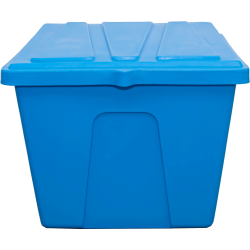 POJEMNIK NA PIASEK I SÓL DROGOWĄ, 100L / 150kg NIEBIESKI - MOCNA SKRZYNIA NA ZIMOWE MROZY