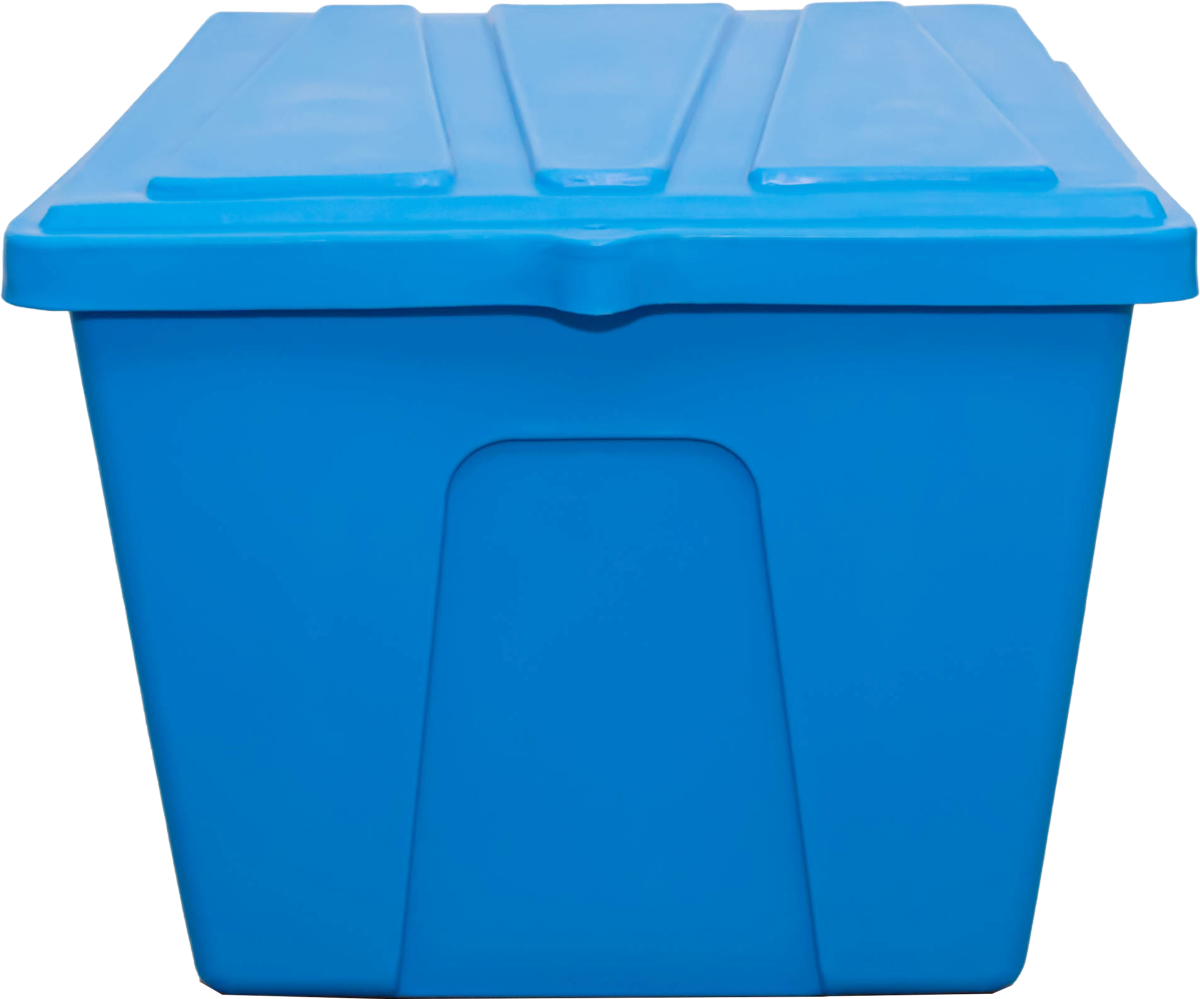 POJEMNIK NA PIASEK I SÓL DROGOWĄ, 100L / 150kg NIEBIESKI - MOCNA SKRZYNIA NA ZIMOWE MROZY