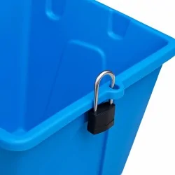 POJEMNIK NA PIASEK I SÓL DROGOWĄ, 100L / 150kg NIEBIESKI - MOCNA SKRZYNIA NA ZIMOWE MROZY