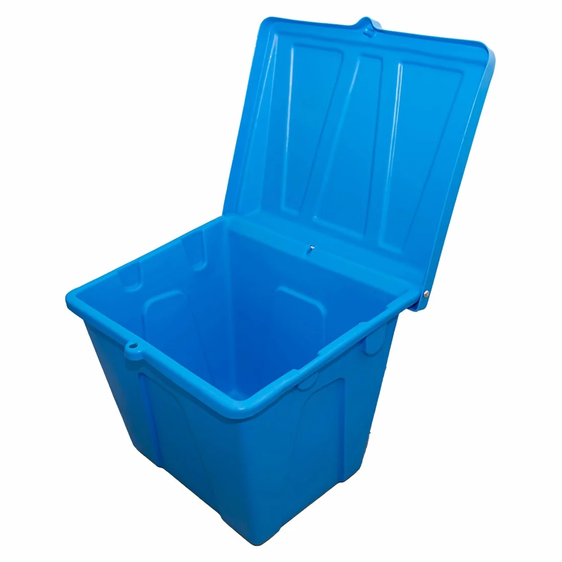 POJEMNIK NA PIASEK I SÓL DROGOWĄ, 100L / 150kg NIEBIESKI - MOCNA SKRZYNIA NA ZIMOWE MROZY