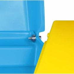 NIEBIESKI POJEMNIK 250L NA PIACH I SÓL DROGOWĄ - SKRZYNIA NA PIASEK, SORBENT, ŻWIR, GRANULAT