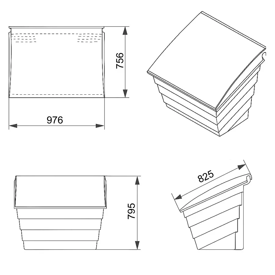 NIEBIESKI POJEMNIK 250L NA PIACH I SÓL DROGOWĄ - SKRZYNIA NA PIASEK, SORBENT, ŻWIR, GRANULAT