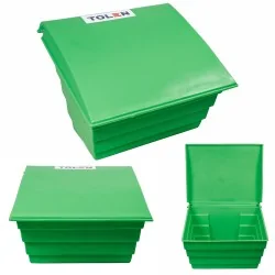 ZIELONY POJEMNIK 250L NA PIACH I SÓL DROGOWĄ - SKRZYNIA NA PIASEK, SORBENT, ŻWIR, GRANULAT