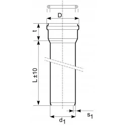 RURA KANALIZACYJNA ZEWNĘTRZNA PVC 160 SN4 fi160, 2mb - 1 sztuka