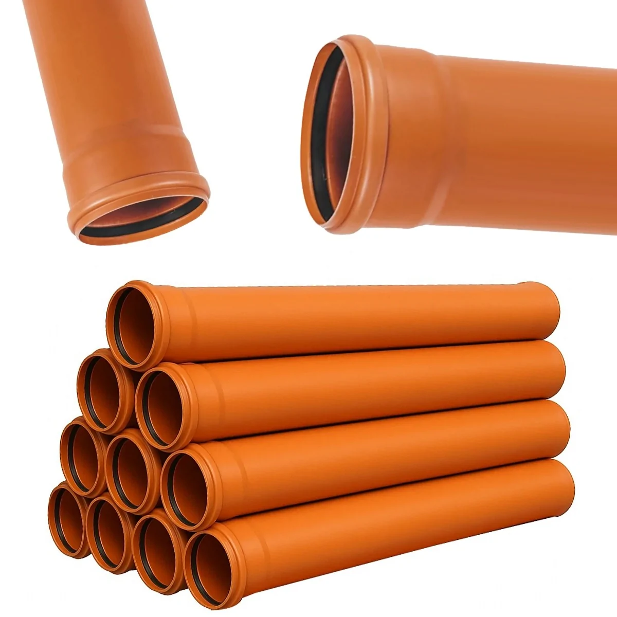 RURA KANALIZACYJNA ZEWNĘTRZNA PVC 160 SN4 fi160, 20mb - 10 sztuk