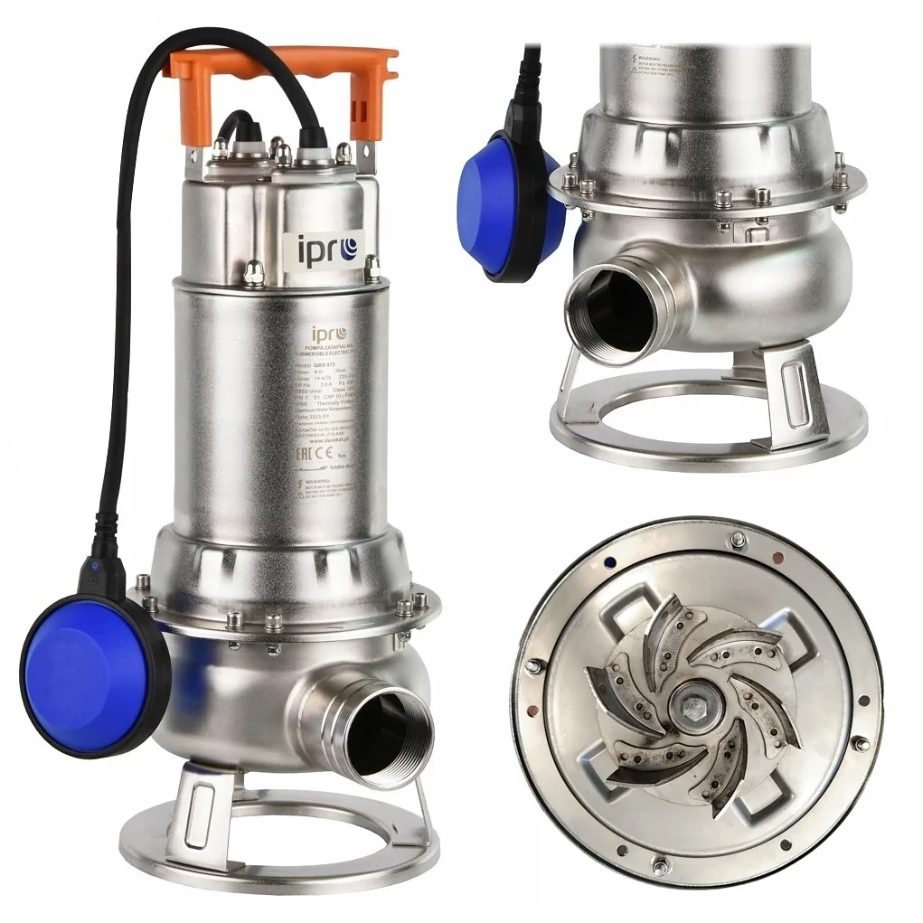 Pompa zatapialna IQ PRO QBS 075 nierdzewna z wirnikiem Vortex