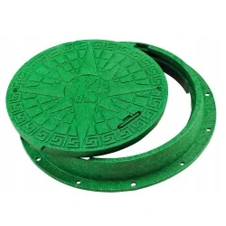 Pokrywa, właz do szamba i studni Ø800/600 PE 5 Ton | BabylonPlast klasa A15, zielona