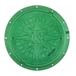 Pokrywa, właz do szamba i studni Ø800/600 PE 5 Ton | BabylonPlast klasa A15, zielona