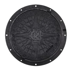 Pokrywa, właz do szamba i studni Ø800/600 PE 5 Ton | BabylonPlast klasa A15, czarna