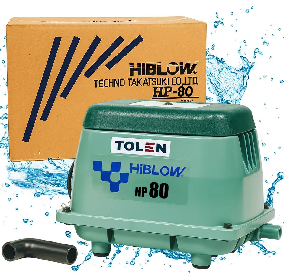 DMUCHAWA MEMBRANOWA HIBLOW HP-80 | DO ŚCIEKÓW, CICHA I ENERGOOSZCZĘDNA