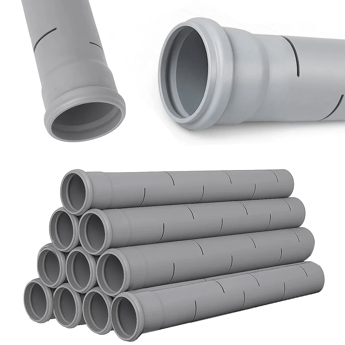 Rura drenażowa cięta nacinana 2 m do oczyszczalni - zestaw 20 szt. (40 mb)