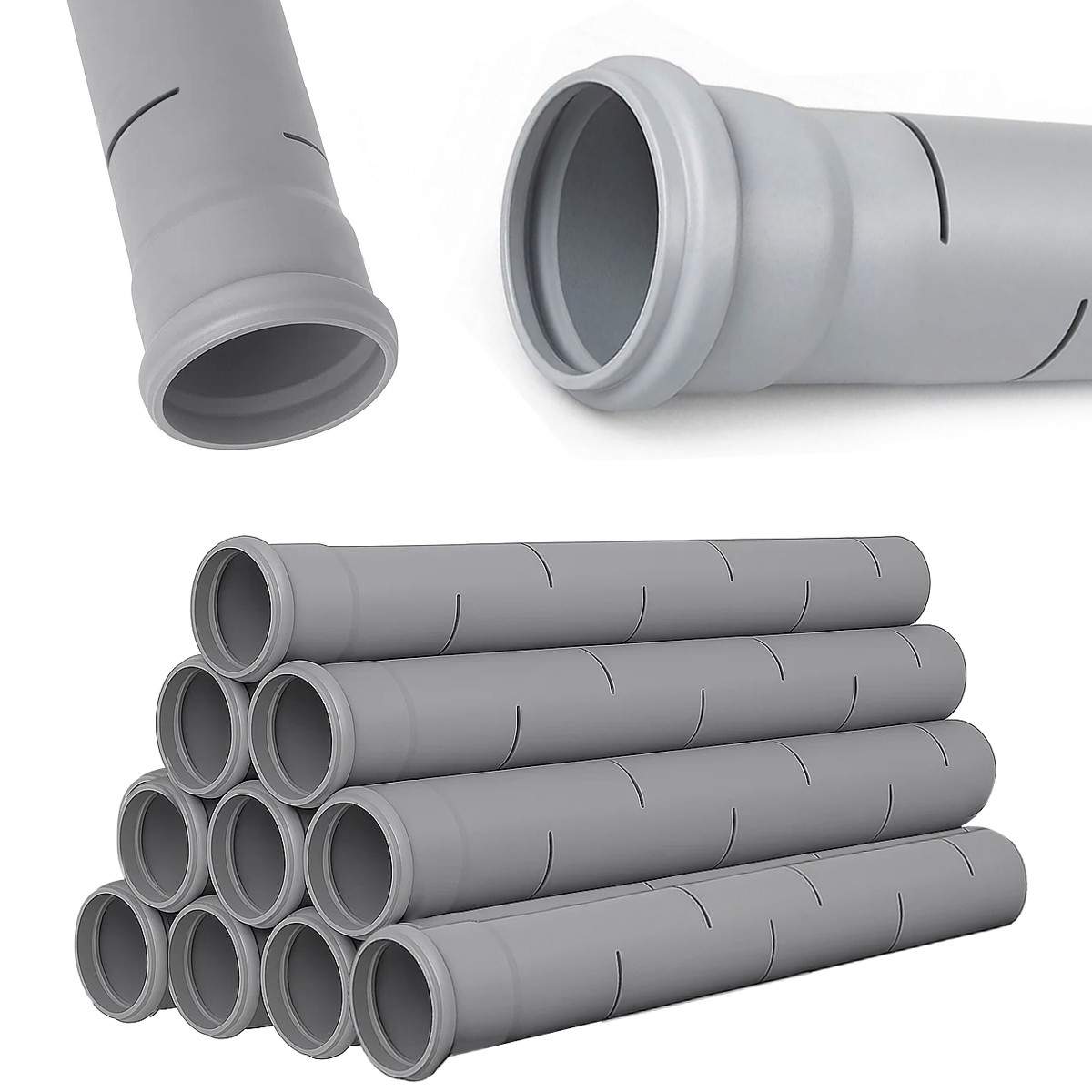 Rura drenażowa cięta nacinana 2 m do oczyszczalni - zestaw 30 szt. (60 mb)