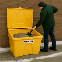 POJEMNIK NA PIACH I SÓL SKRZYNIA NA PIASEK SORBENT 250L