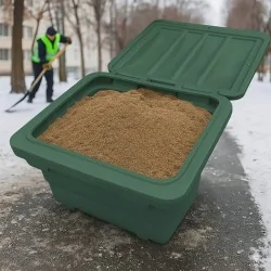 POJEMNIK NA PIACH I SÓL SKRZYNIA NA PIASEK 350L, ZIELONY