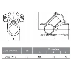 ZAWÓR ZWROTNY BURZOWY, KULOWY (GW 2") IBO