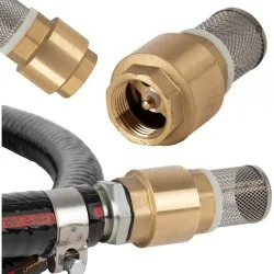 ZAWÓR ZWROTNY METALOWY 1" Z KOSZEM FILTRUJĄCYM DO DYSTRYBUTORÓW PALIW