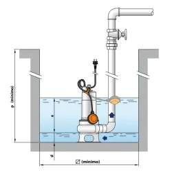 Pompa ściekowa Pedrollo VX 8/50-ST 10M - Vortex, stal nierdzewna