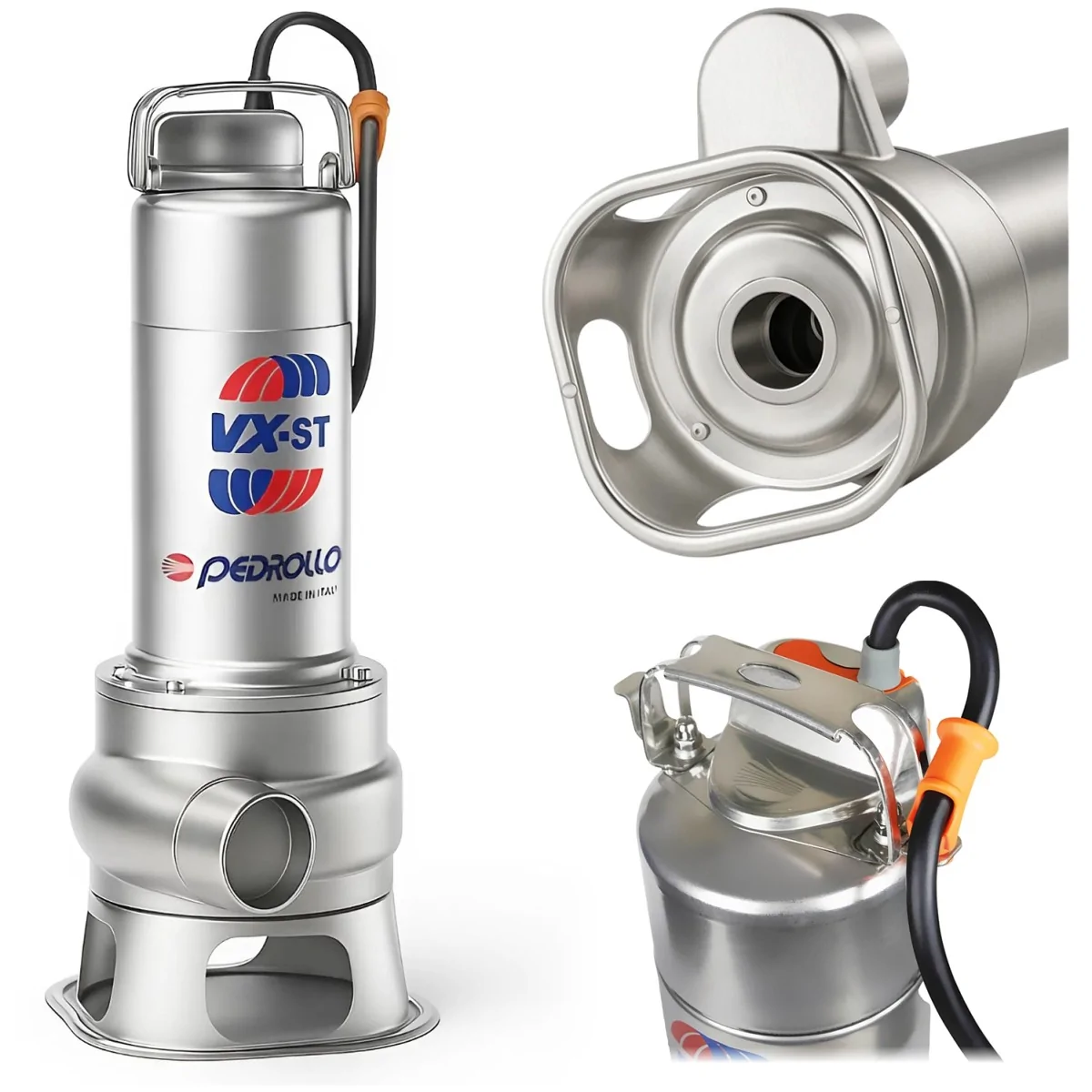 Pompa ściekowa Pedrollo VX 8/50-ST 10M - Vortex, stal nierdzewna (bez pływaka)