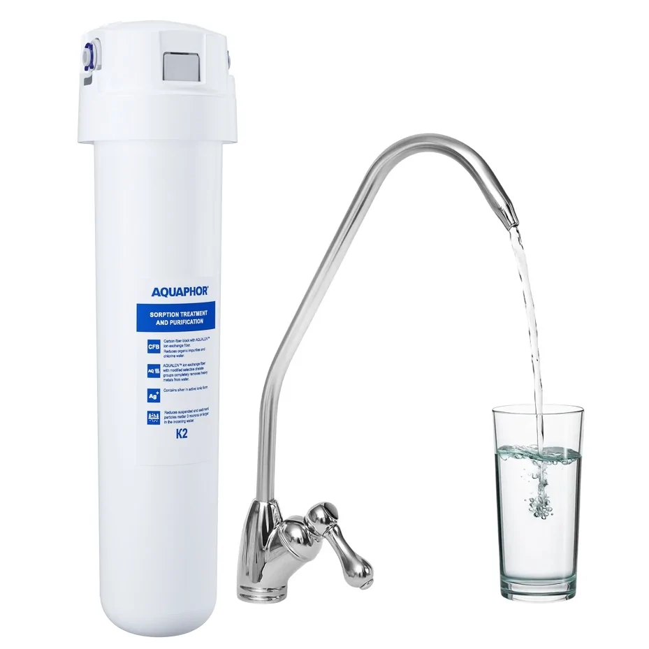 Aquaphor Kryształ SOLO - kompaktowy filtr podzlewozmywakowy do wody pitnej z wkładem K2 i wylewką