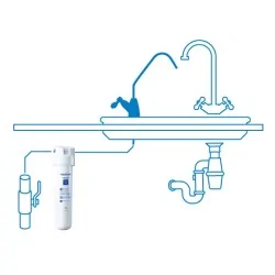 Aquaphor Kryształ SOLO - kompaktowy filtr podzlewozmywakowy do wody pitnej z wkładem K2 i wylewką