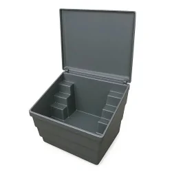 POJEMNIK NA PIASEK SÓL DROGOWĄ I SORBENT - 150L / 215KG, SZARY