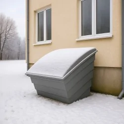 POJEMNIK NA PIASEK SÓL DROGOWĄ I SORBENT - 150L / 215KG, SZARY