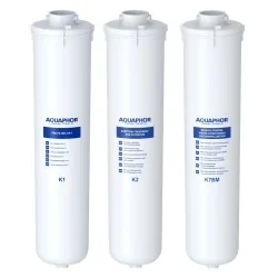 Zestaw wymiennych wkładów Aquaphor RO-202S K1 K2 K7BM – mineralizacja i ochrona wody